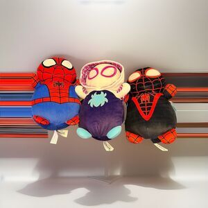 Amazing Spider-Man Squishmallow HugMees 10”  Set Of 3 NEW 2024